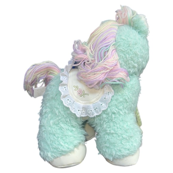 First & Main Precious Pony Pastel Blue Yarn Mane Tail Vinyl Feet Saddle Rattle - Picture 4 of 11
